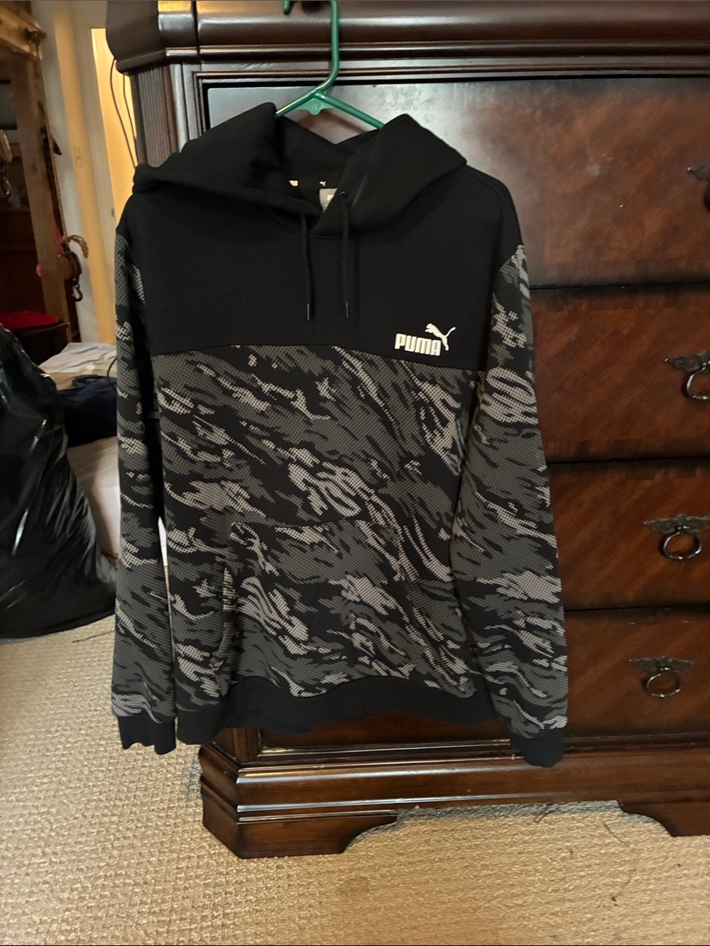 Puma Black & Gray Camo Pullover Hoodie